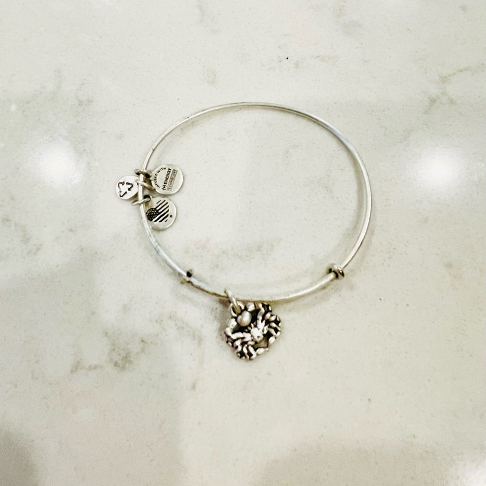 Alex & Ani Silver Crab Cancer Charm Bracelet